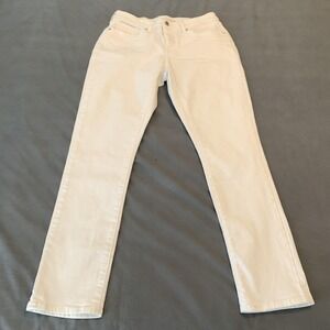 Levis Mid Rise Skinny Jeans Womens 31 White‎ Stretch Denim W31 L30 58575-0176